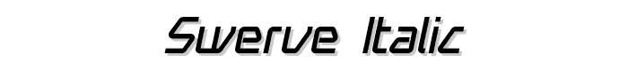 Swerve  Italic font